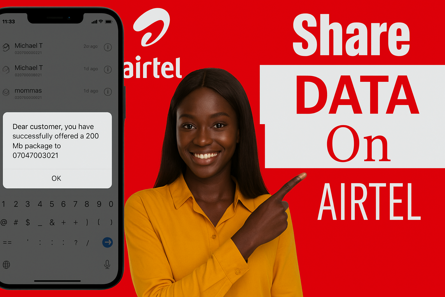 Share Data on Airtel