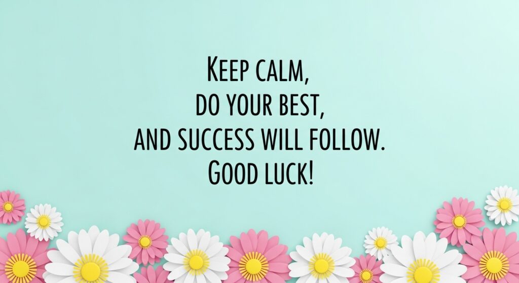 Messages to Encourage Exam Success