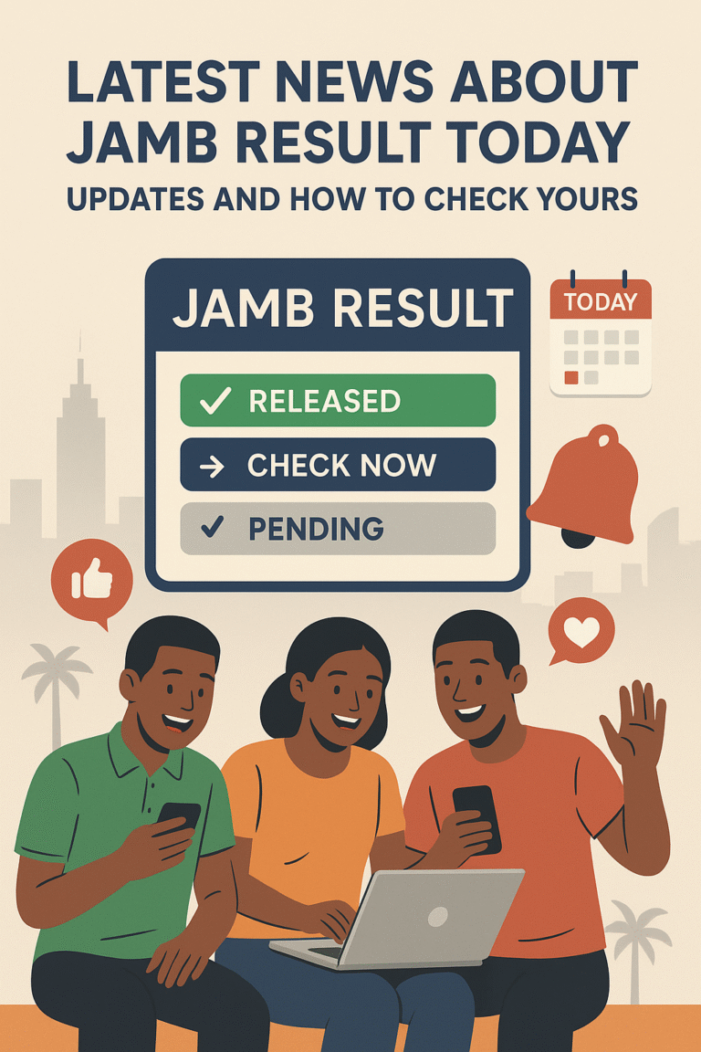 Latest News About JAMB Result Today: Updates and How to Check Yours