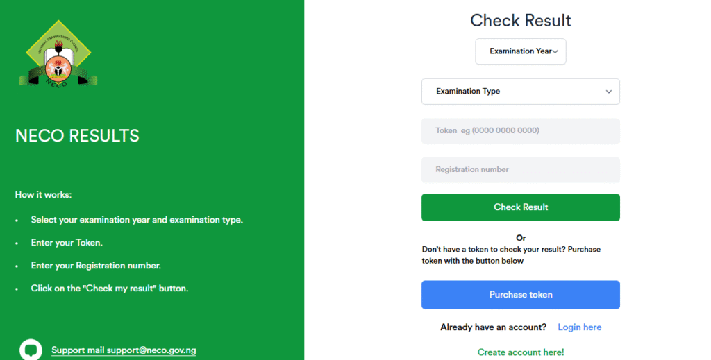 NECO Result Checker 2025
