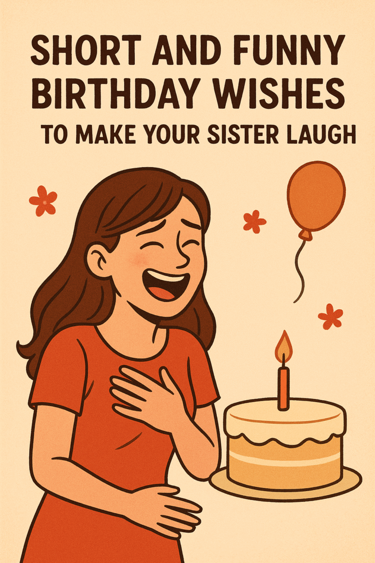 Short and Funny Birthday Wishes to Make Your Sister Laugh