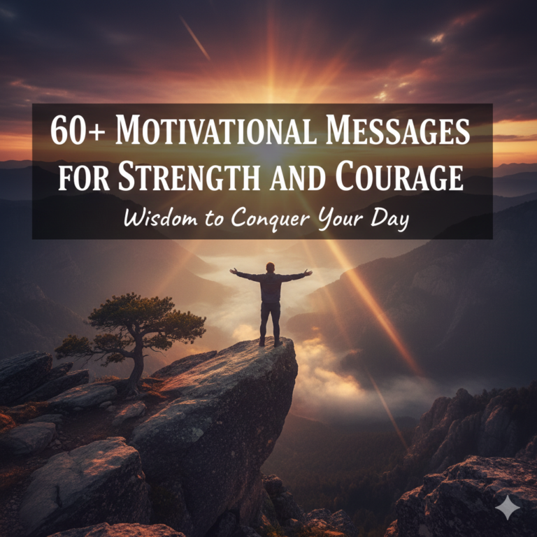 60+ Motivational Messages for Strength and Courage
