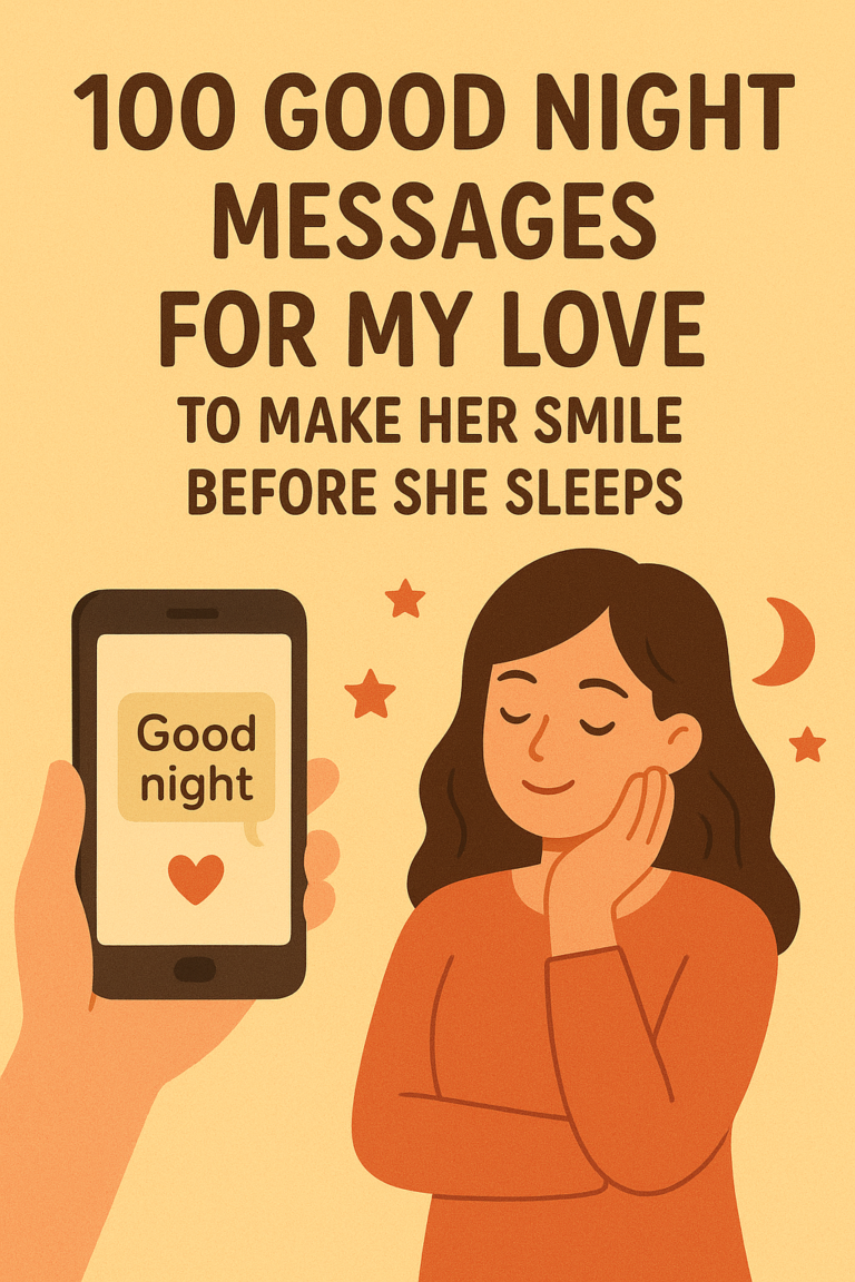 100 Good Night Messages for My Love to Make Her Smile Before She Sleeps