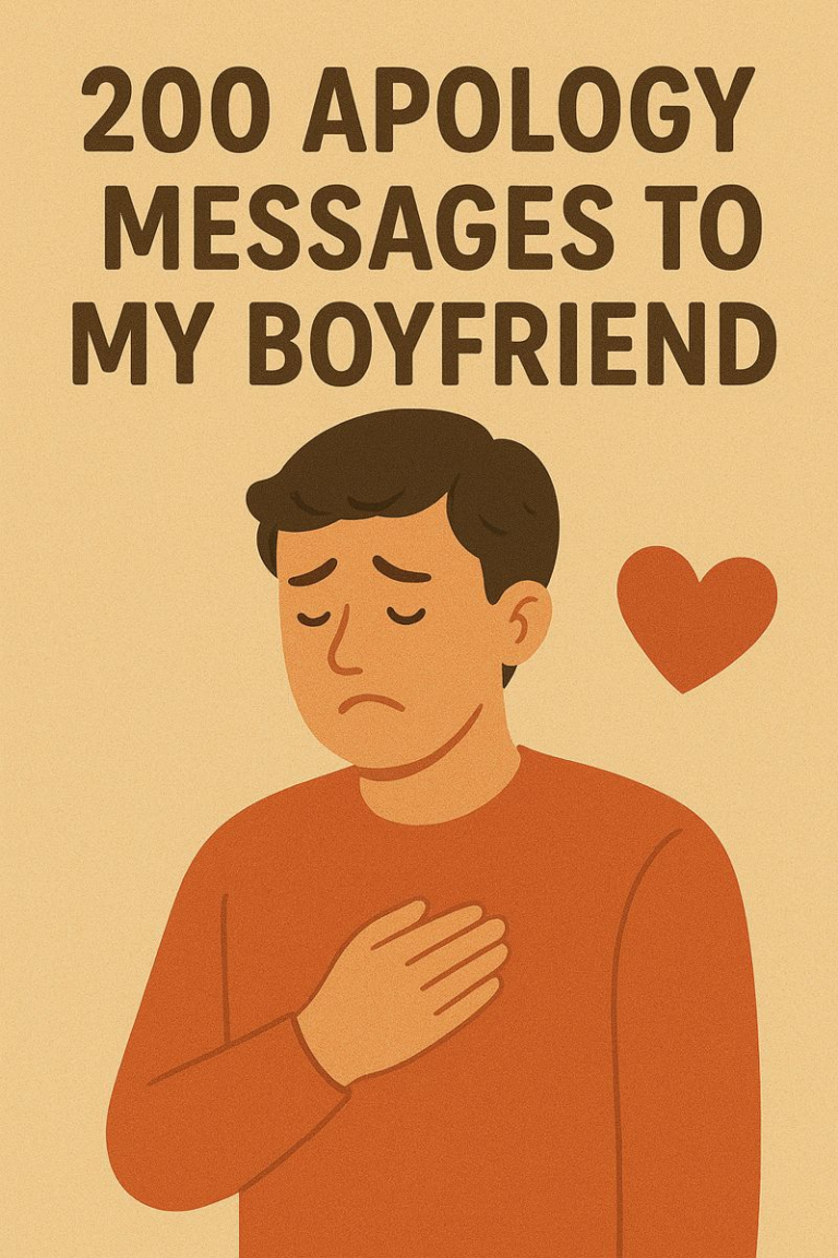 200 Apology Messages to My Boyfriend for Hurting Him: Deep, Emotional & Reassuring Texts