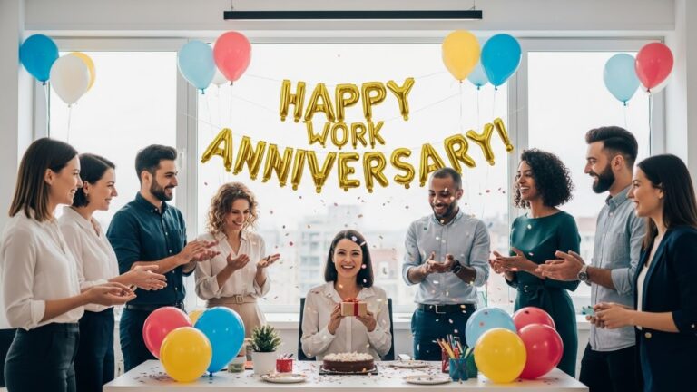 50+ Happy Work Anniversary Wishes: Professional Messages for Colleagues & Teams