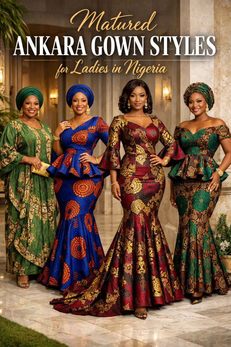 Matured Ankara Gown Styles for Ladies in Nigeria: Classy & Timeless Picks