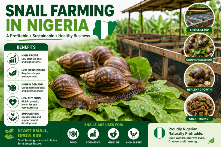Snail Farming in Nigeria: Low-Cost Agribusiness with High Returns